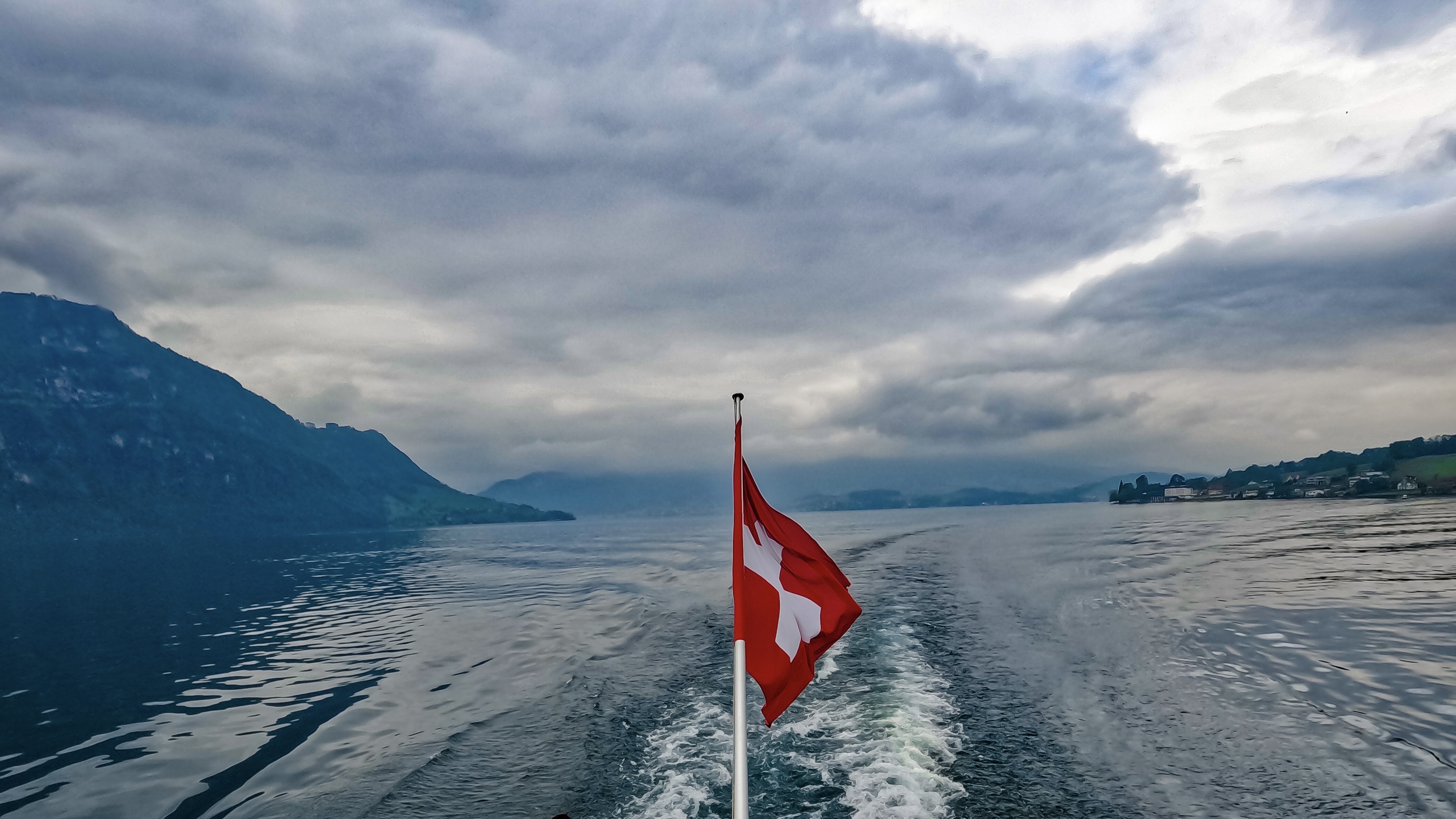 Panoramic view of the Swiss Alps